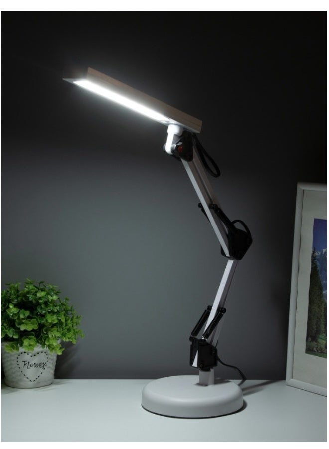 إيباسكت مصباح مكتب LED، مصباح طاولة LED، مصباح LED للعناية بالعين، قابل للتعديل 10 مستويات سطوع 3 أوضاع إضاءة، مزود بمشبك، مصباح قراءة للدراسة والعمل(ابيض) - Image 5